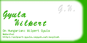 gyula wilpert business card